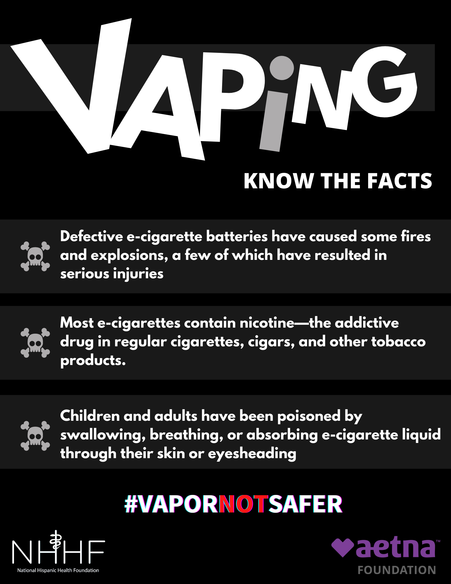 NHHF Stop Vaping Campaign Fact Sheets & Infographics